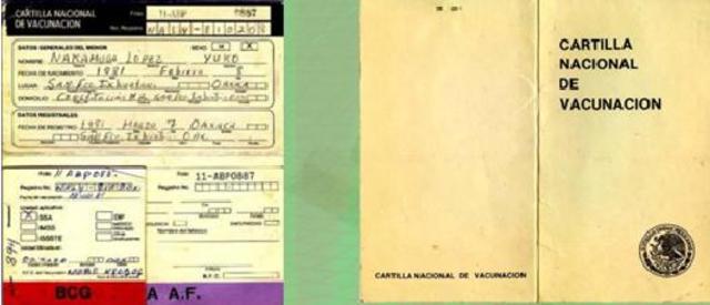 Aparece la cartilla nacional de vacunación
