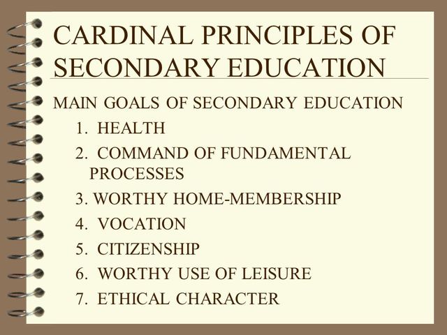 Cardinal Principles Report