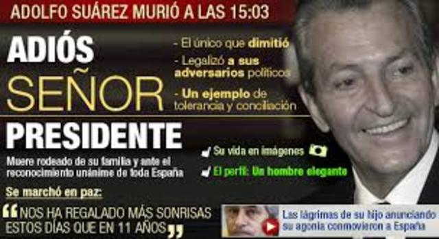 Muere Adolfo Suárez González