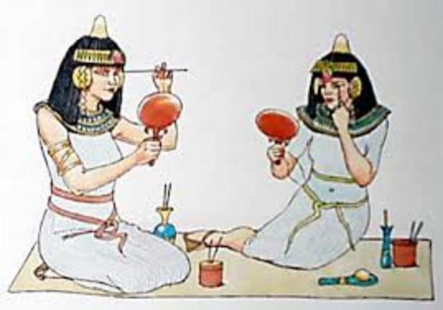 Lipstick was used as face paint