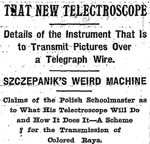 Wynalezienie przez Jana Szczepanika protoplasty telewizora