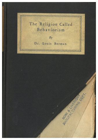 "The religion called behaviorism"