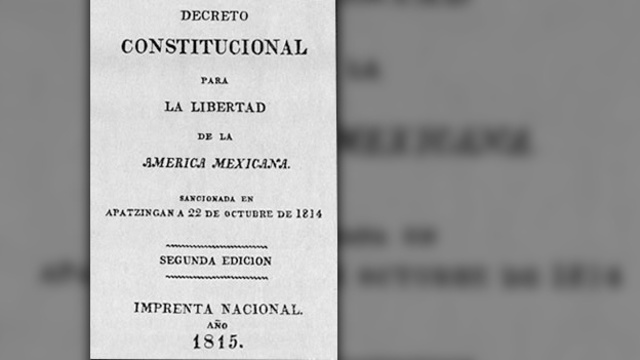 Decreto Constitucional para la libertad de la América Mexicana o Constitución de Apatzingán