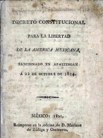Promulgación de la Constitución de Apatzingán.