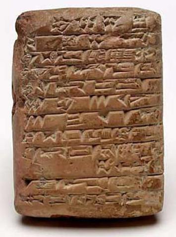 Tablilla de arcilla, año 8000 a. C.