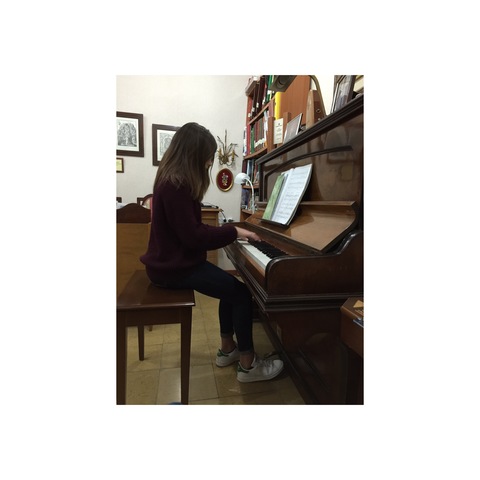 my first time playing piano