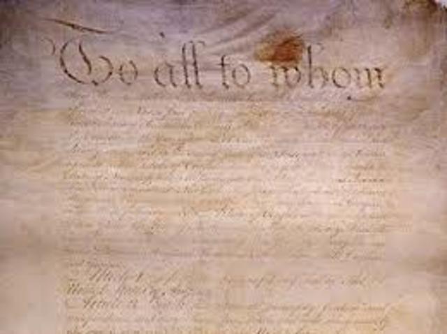 July 4th 1777 Articles of Confederation.