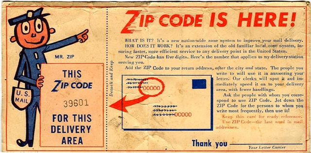 Zip Codes invented in the U.S