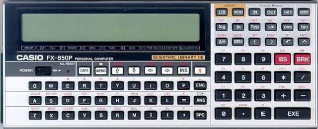 Casio FX-850P kalkulagailua