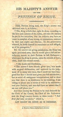 Charles I and the Petition of Right