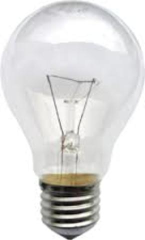 The light bulb was first used to light a lamp