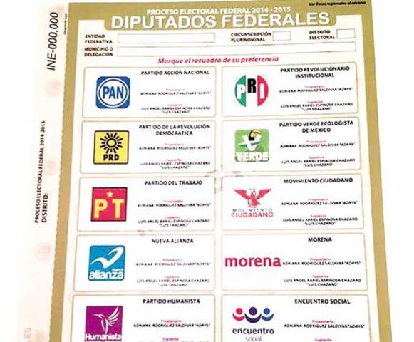 Modelo de materiales electorales para el Proceso Electoral Federal 2014-2015.