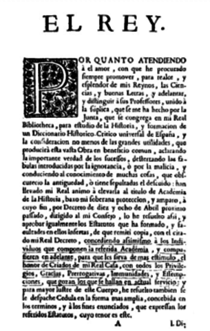 Expedición de la real cédula.