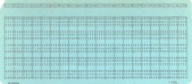 Tarjeta perforada de Herman Hollerith.