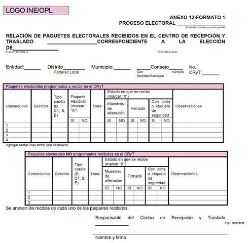 Listas de integrantes de mesas directivas de casilla. Primera publicación.
