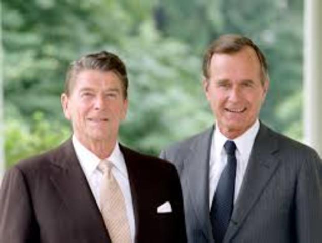 Reagan gets be vice-president and George Bush is elected president.