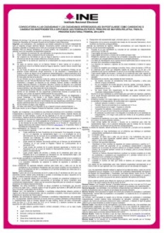 Convocatoria a candidatos independientes