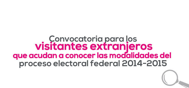 Convocatoria para visitantes extranjeros.