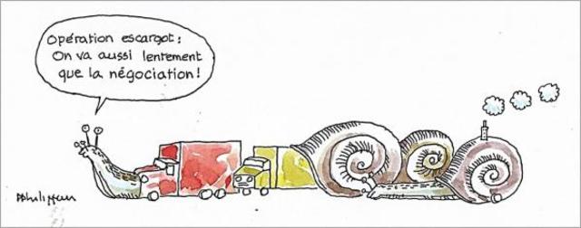 "Opération escargot" pour les taxis !