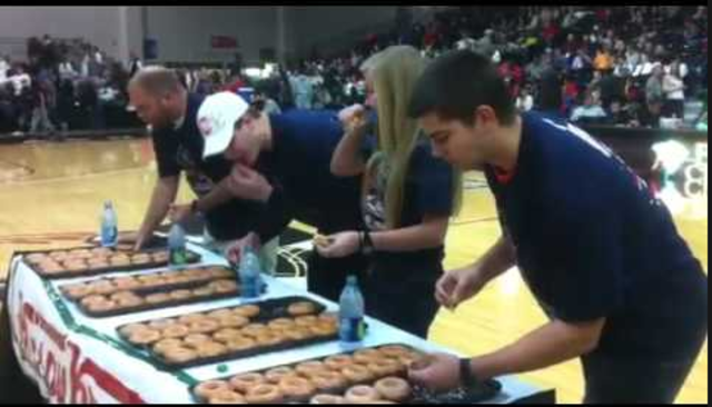 Christmas Donut eating Contest