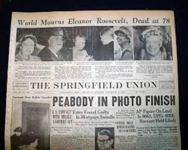 The Death of Eleanor Roosevelt by Tuberculosis