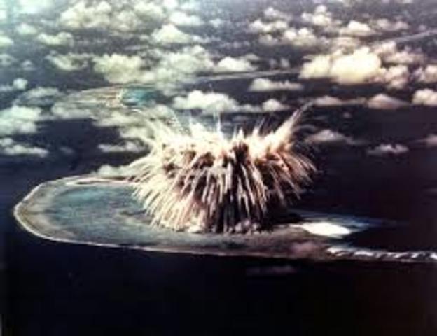 Hydrogen bomb exploded in Pacific