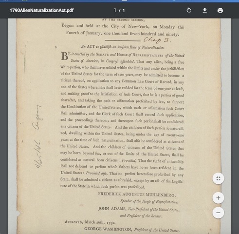 Alien Naturalization Act