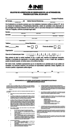 Informes de actividades de observadores electorales acreditados