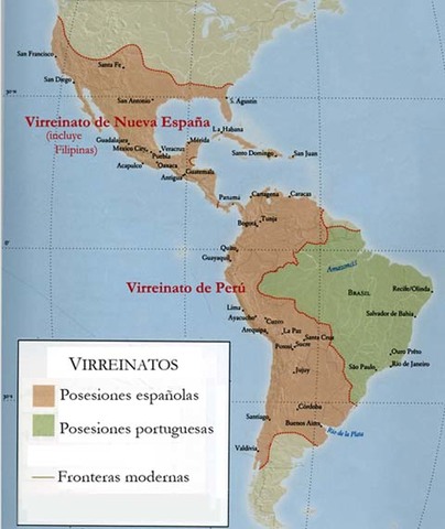 Virreinato de Nueva España y Perú