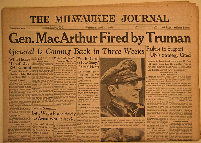 President Truman Fires General MacArthur