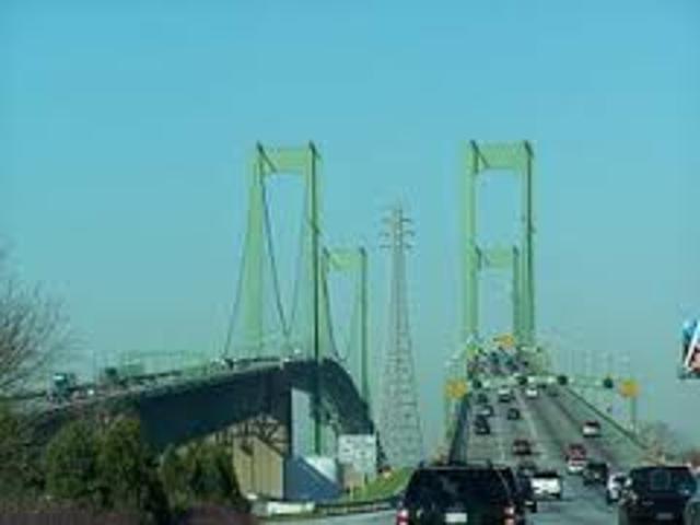 the very first span of Delaware bridge