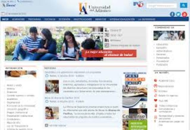 Algunas universidades ya contaban con páginas en la Web