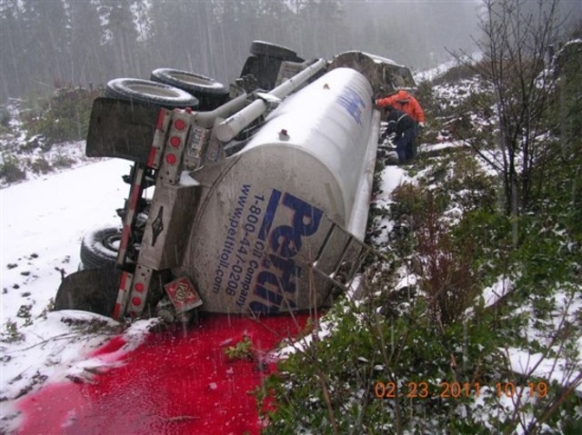 Tanker spilled