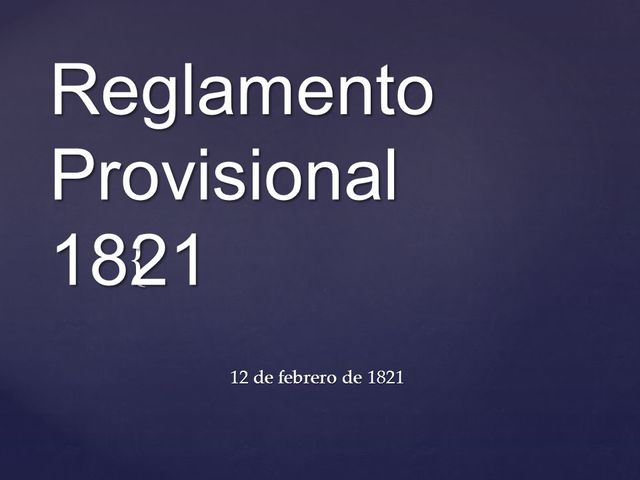 Reglamento emitido por la Junta Provisional Gubernativa