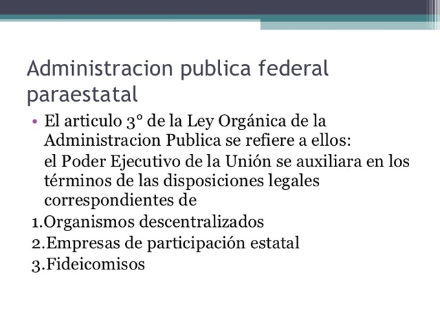 Entidades Paraestatales