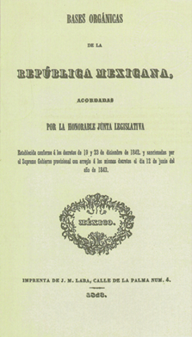 Bases Orgánicas de 1843 El Supremo Poder Ejecutivo se deposita en un presidente, que goza de un veto extraordinario sobre las resoluciones del Congreso, tiene autoridad sobre el Poder Judicial