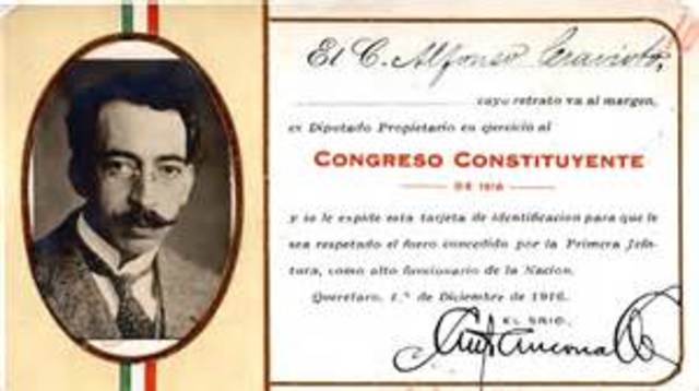 El Constituyente de 1856-1857 el Congreso Constituyente convocado el 16 de octubre de 1855, iniciando sus trabajos el 14 de febrero de 1856 con el fin de “constituir a la Nación bajo la forma de República democrática, representativa y popular”