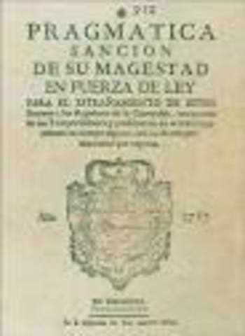 Publicación de la Pragmática Sanción de 1789