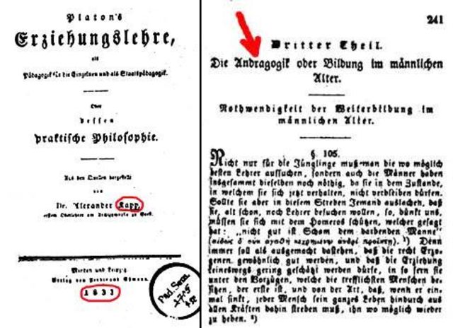 Andragogy coined as a term