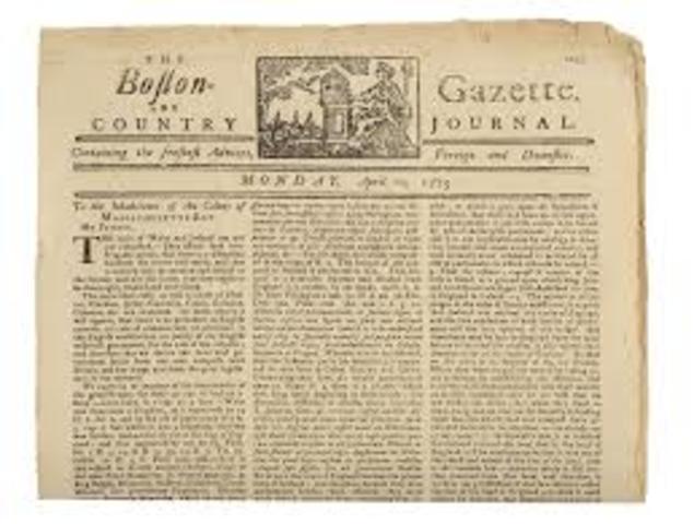 EN LA BOSTON GAZZETTE, APARECIÓ UN ANUNCIO QUE SEÑALABA QUE UN PROFESOR DE UN NUEVO MÉTODO DE TAQUIGRAFÍA