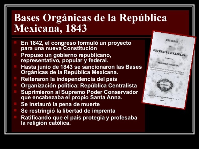 Bases de la Organización Política de la República Mexicana