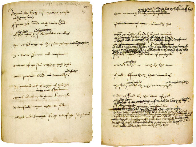 Henry VIII imposes the Six Articles