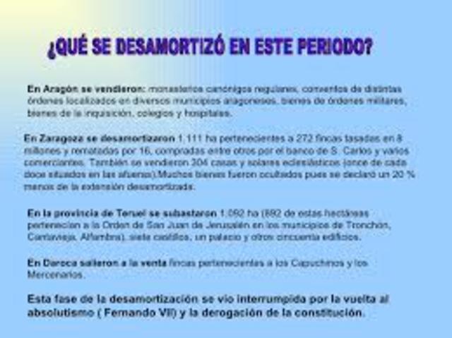 PRIMERAS MEDIDAS DESAMORTIZADORAS. CREACIÓN DE LA CAJA DE AMORTIZACIÓN