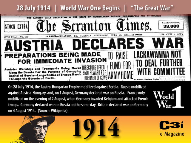 On July 28  Austria-Hungary declared war on Serbia