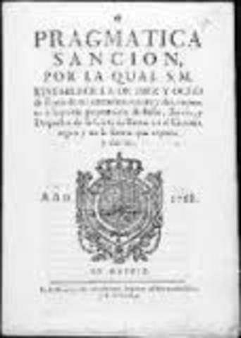 PUBLICACIÓN DE LA PRAGMÁTICA SANCIÓN DE 1789