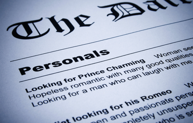 first personal ad found