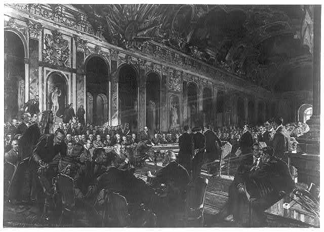 German Delegates Sign the Treaty of Versailles, Ending the War