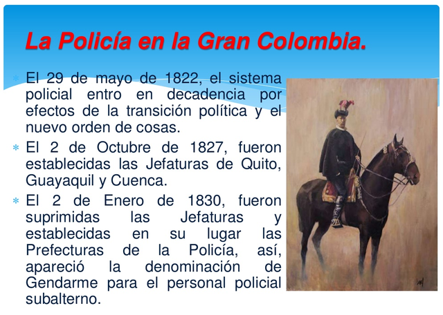 La Policía en la Gran Colombia