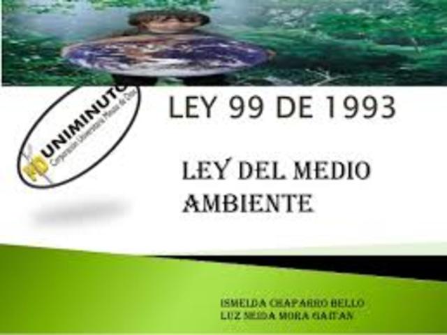 LEY 99 DE 1993 - LEY GENERAL AMBIENTAL EN COLOMBIA