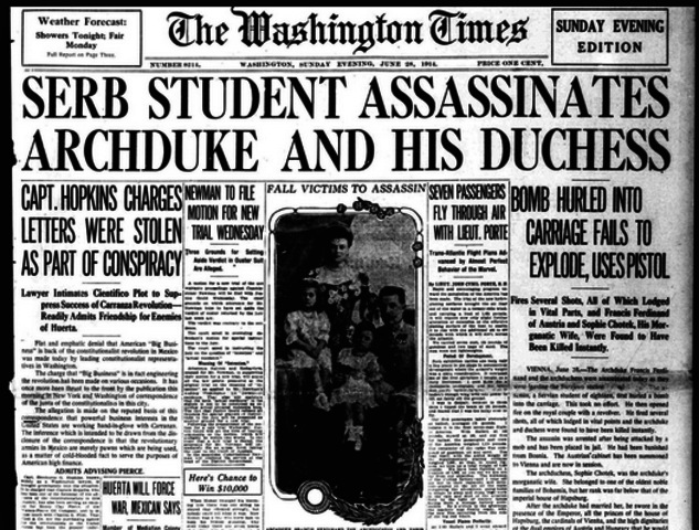 Ausrtia-Hungary declares war on Serbia